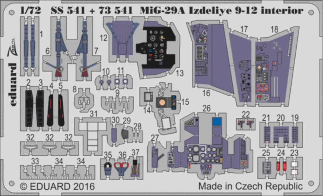 Eduard 73541 1:72 Mikoyan MiG-29A 'Fulcrum' Izdeliye 9-12