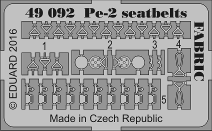 Eduard 49092 1:48 Petlyakov Pe-2 Seatbelts FABRIC