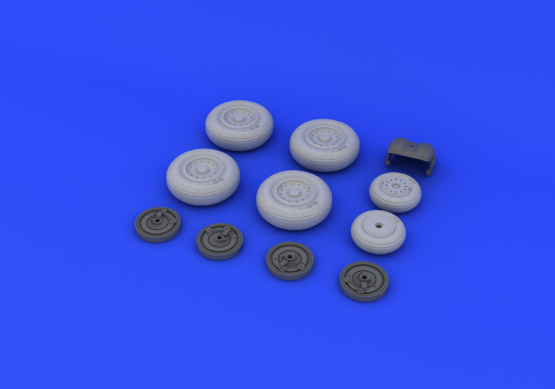 Eduard Brassin 648248 1:48 Mikoyan MiG-31BM Foxhound wheels with weighted tyre effect