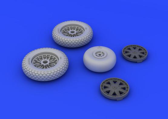 Eduard Brassin 648202 1:48 Bell P-39 Airacobra early wheels with weighted tyre effect with weighted tyre effect
