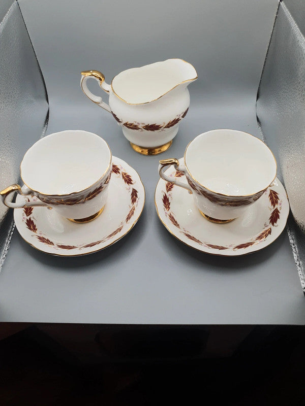 Vintage - Paragon Fine Bone China - 2 cups and saucers and a Milk Jug