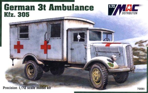 MAC Distribution 72081 1:72 German 3t Ambulance Kfz.305