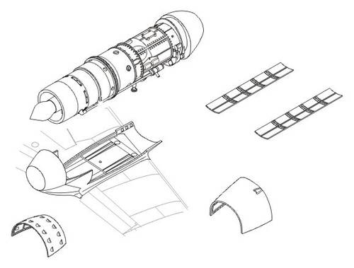 CMK 4115 1:48 Messerschmitt Me-262A-1a Jumo 004 Engine