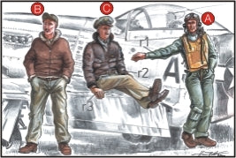 CMK F72039 1:72 2 US Army Pilots WWII + Mechanic (3 figs.)