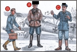 CMK F72044 1:72 Richtofen Flying Circus WWI German Standing Pilots (3 figs.)