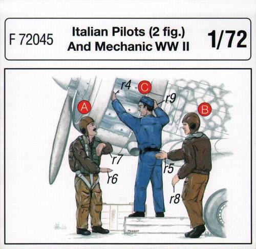 CMK F72045 1:72 Italian Pilots WWII + Mechanic (3 figs.)