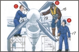 CMK F72048 1:72 Royal Navy Pilots WWII + Mechanic (3 figs.)