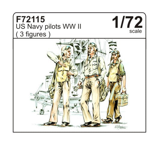 CMK F72115 1:72 U.S. Navy Pilots WWII (3 figs.)