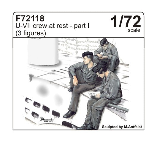 CMK F72118 1:72 Crew at Rest Set 1 for U-Boat Type VIIc (3 figs.)