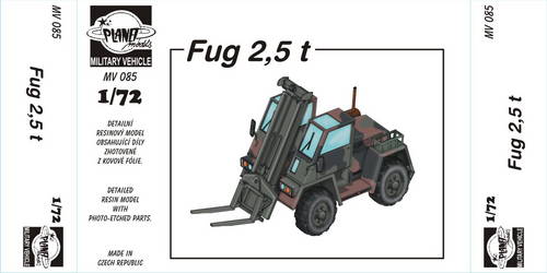 Planet Models MV085 1:72 Bundeswehr/NATO/ISAF FUG 2,5t fork-lift/multi stacker