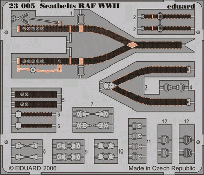 Eduard 23005 1:24 RAF WWII seatbelts early version.