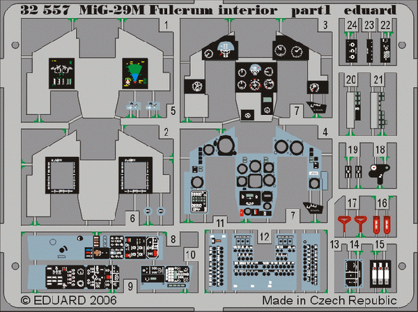 Eduard 32557 1:32 Mikoyan MiG-29M 'Fulcrum' interior