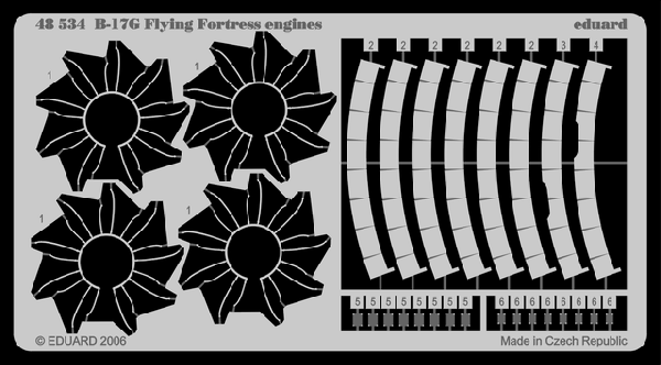 Eduard 48534 1:48 B-17G Flying Fortress engine detail