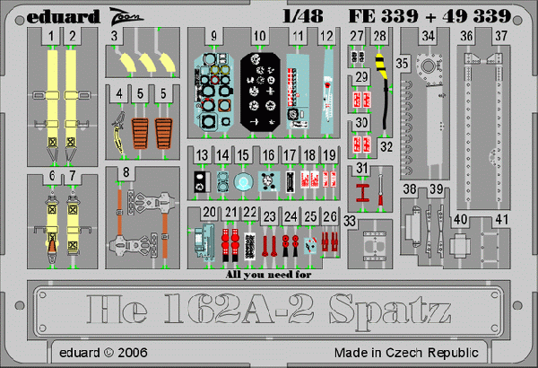 Eduard 49339 1:48 Heinkel He-162A-2 Salamander Spatz