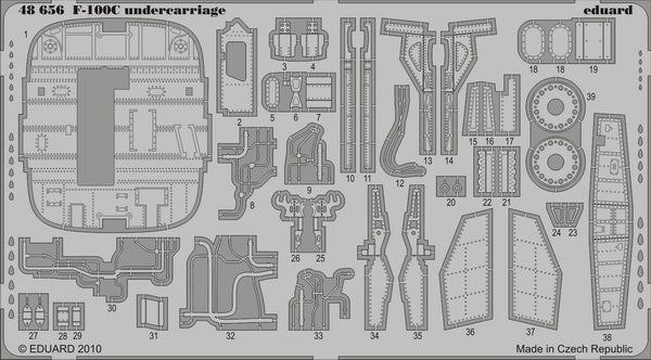 Eduard 48656 1:48 North-American F-100C Super Sabre undercarriage