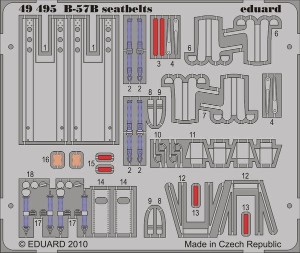 Eduard 49495 1:48 Martin B-57B seatbelts