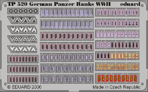 Eduard TP520 1:35 German Panzer Ranks uniform insignia WWII