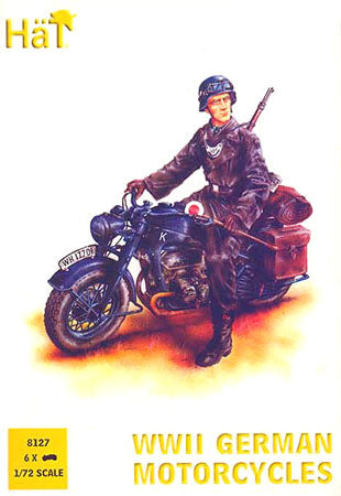 HAT Industrie 8127 1:72 German Zundapp Motorcycles (WWII) 6 bikes, 15 riders