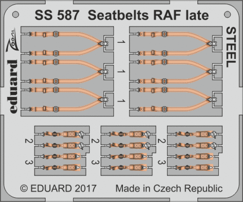 Eduard SS587 1:72 Seatbelts RAF late STEEL