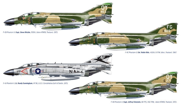 Italeri 1373 1:72 McDonnell F-4C/D/J Phantom II Aces