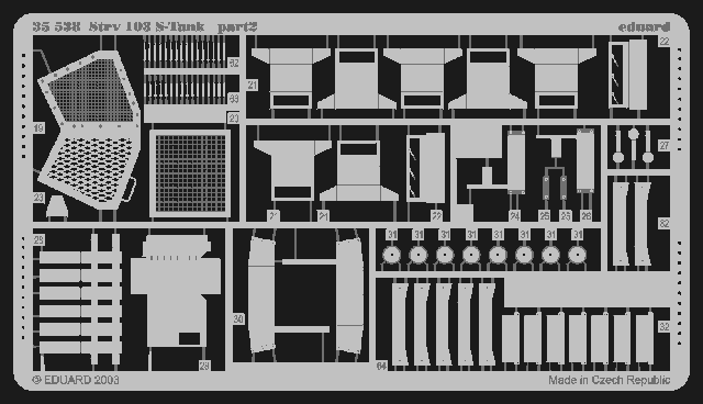 Eduard 35538 1:35 Swedish Strv.103 S-Tank Set 1