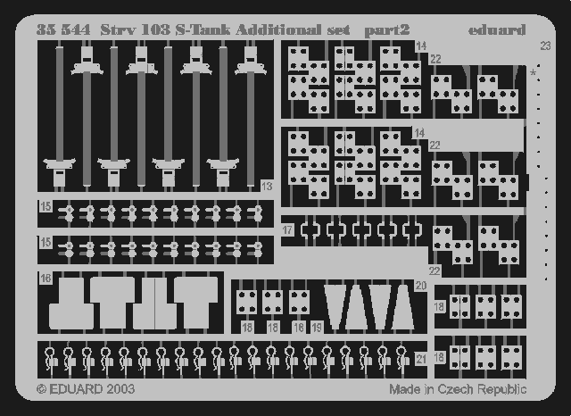 Eduard 35544 1:35 Swedish Strv.103 S-Tank Set 2 Additional Set