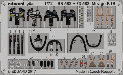 Eduard SS583 1:72 Dassault Mirage F.1B