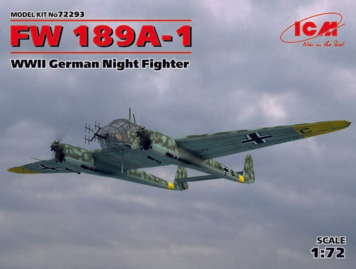 ICM 72293 1:72 Focke-Wulf Fw-189A-1 WWII German Night Fighter