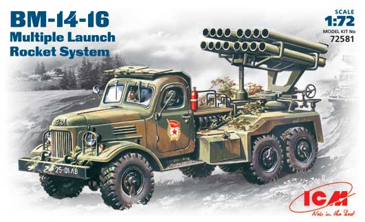 ICM 72581 1:72 Soviet BM-14-16 Katiusha on Zil-157 Chassis