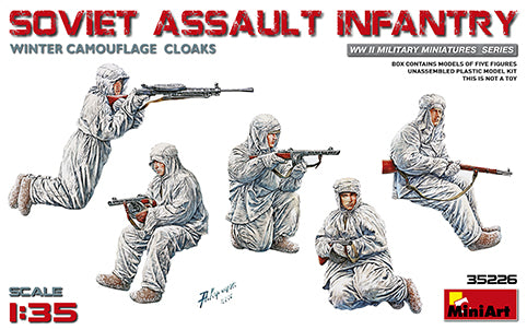 Mini Art 35226 1:35 Soviet Assault Infantry (Winter Camouflage Cloaks)