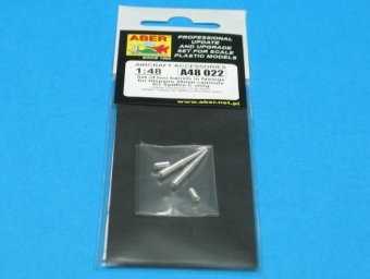 Aber A48022 1:48 Set of 2 Barrels for Hispano 20mm Machine Cannons for British Fighter Supermarine Spitfire