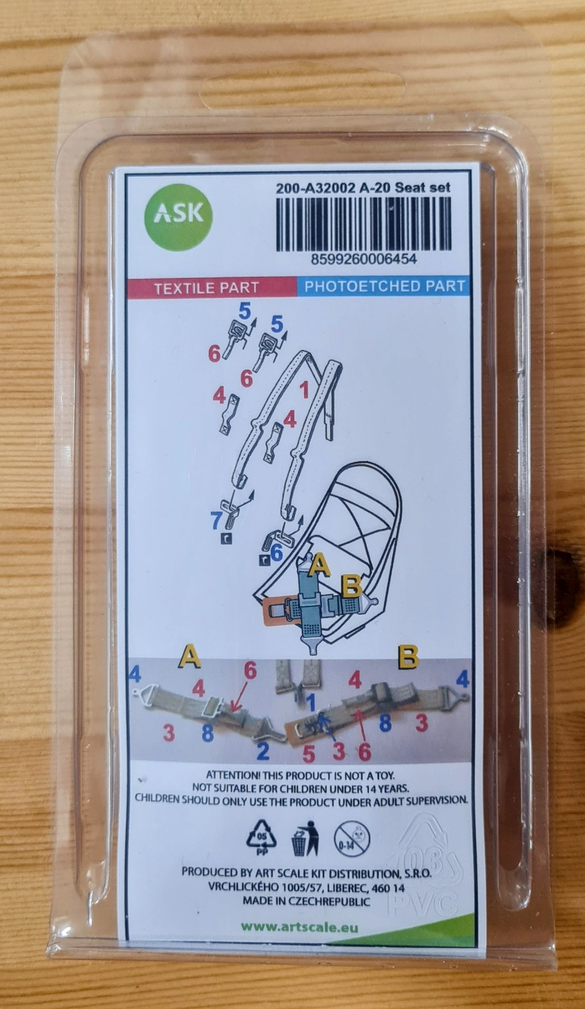 Art Scale 200-A32002 1:32 Douglas A-20 Havoc - Seat early type