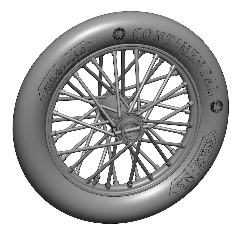 Art Scale 200-A32007 1:32 German 610x85 spoked wheels - 1 pair 3d-printed