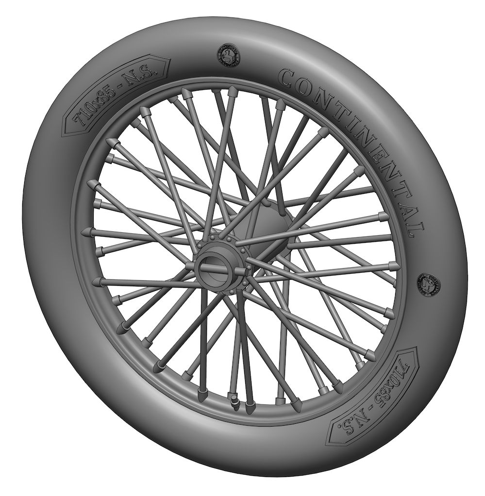 Art Scale 200-A32008 1:32 German 710x85 spoked wheels - 1 pair 3d-printed