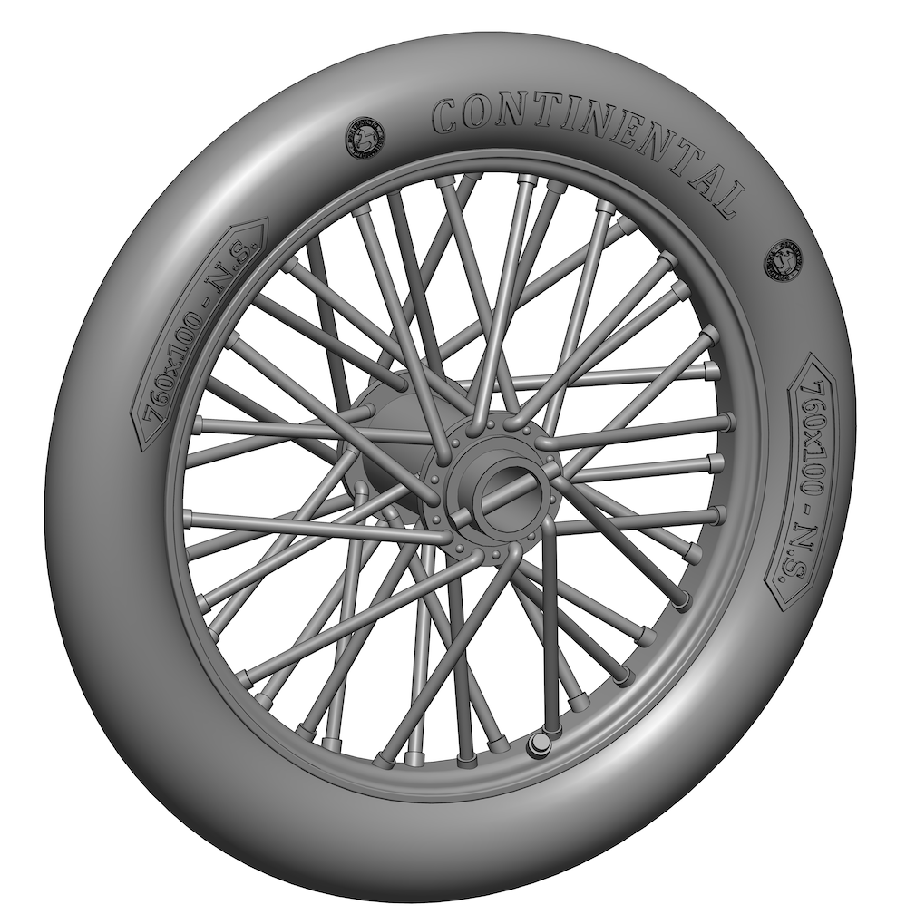 Art Scale 200-A32009 1:32 German 760x100 spoked wheels - 1 pair 3d-printed