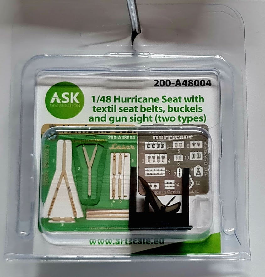 Art Scale 200-A48004 1:48 Hawker Hurricane Mk.IIc Seat with textile seat belts