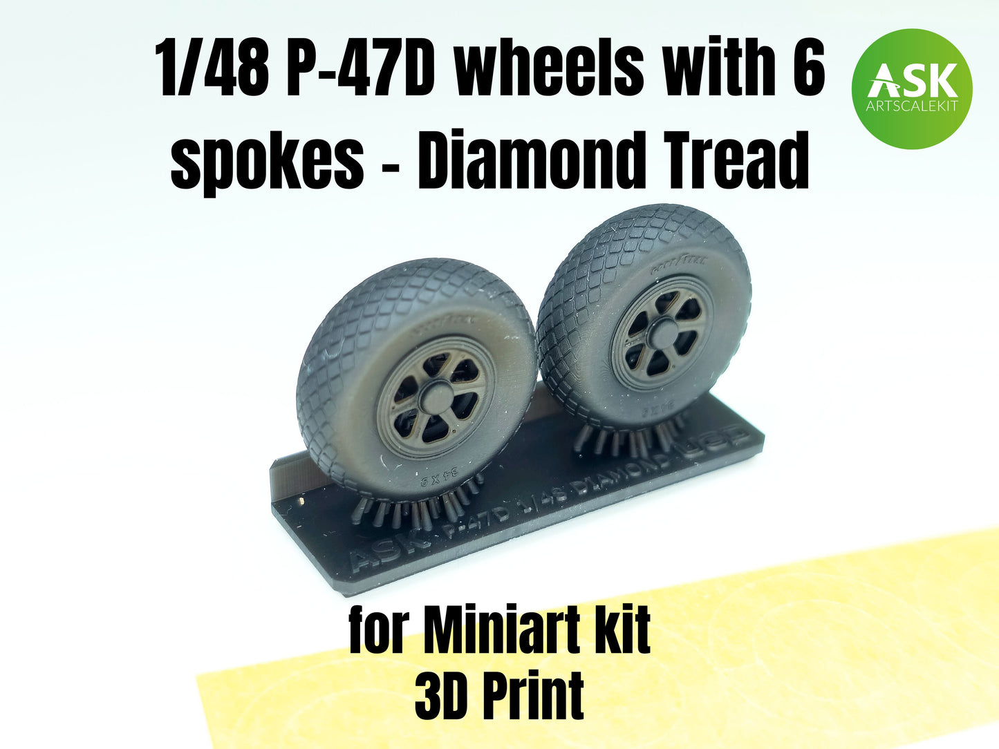 Art Scale 200-A48008 1:48 P-47D-25RE Thunderbolt Wheels