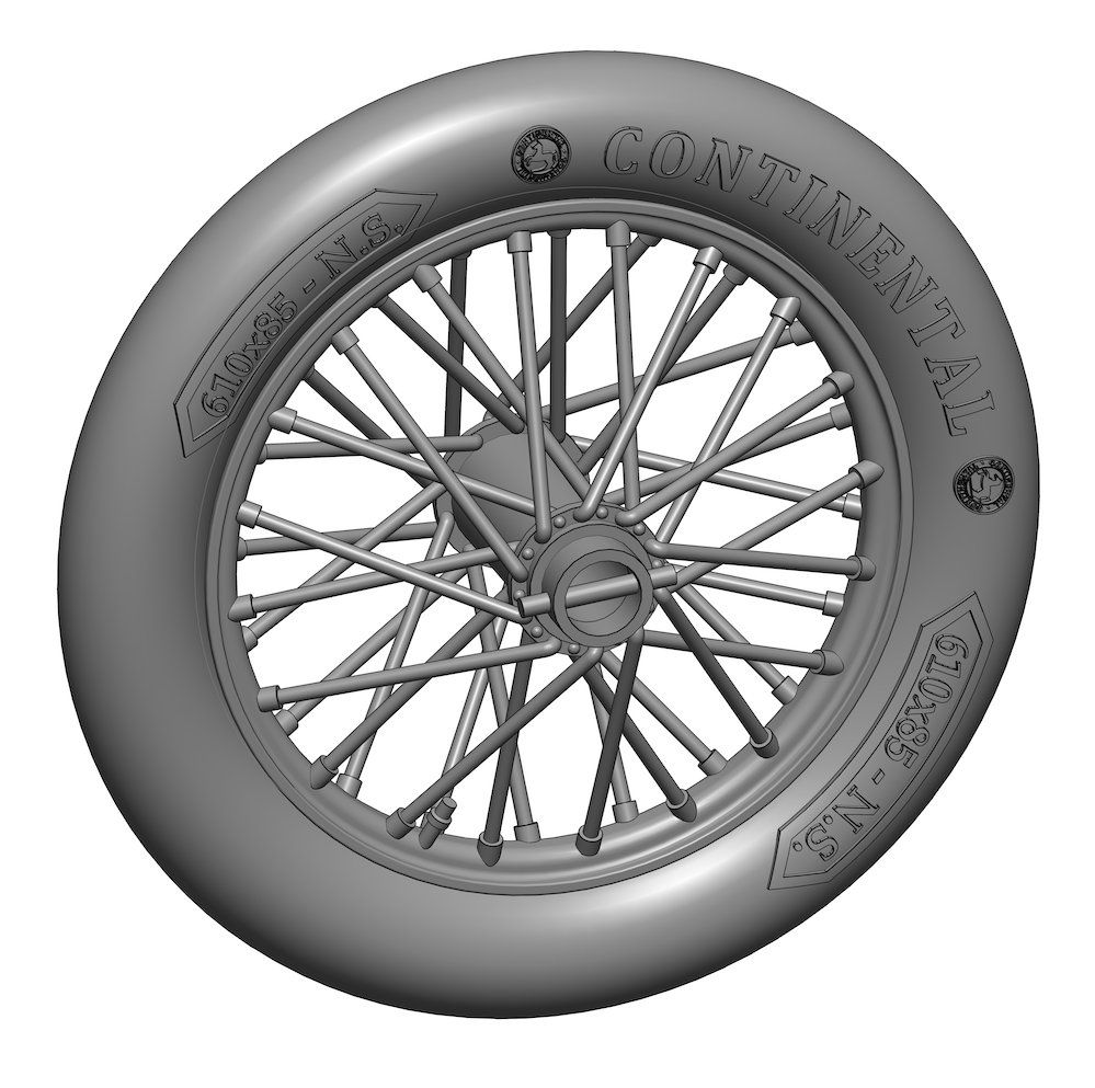 Art Scale 200-A72020 1:72 German 610x85 spoked wheels - 1 pair 3d-printed