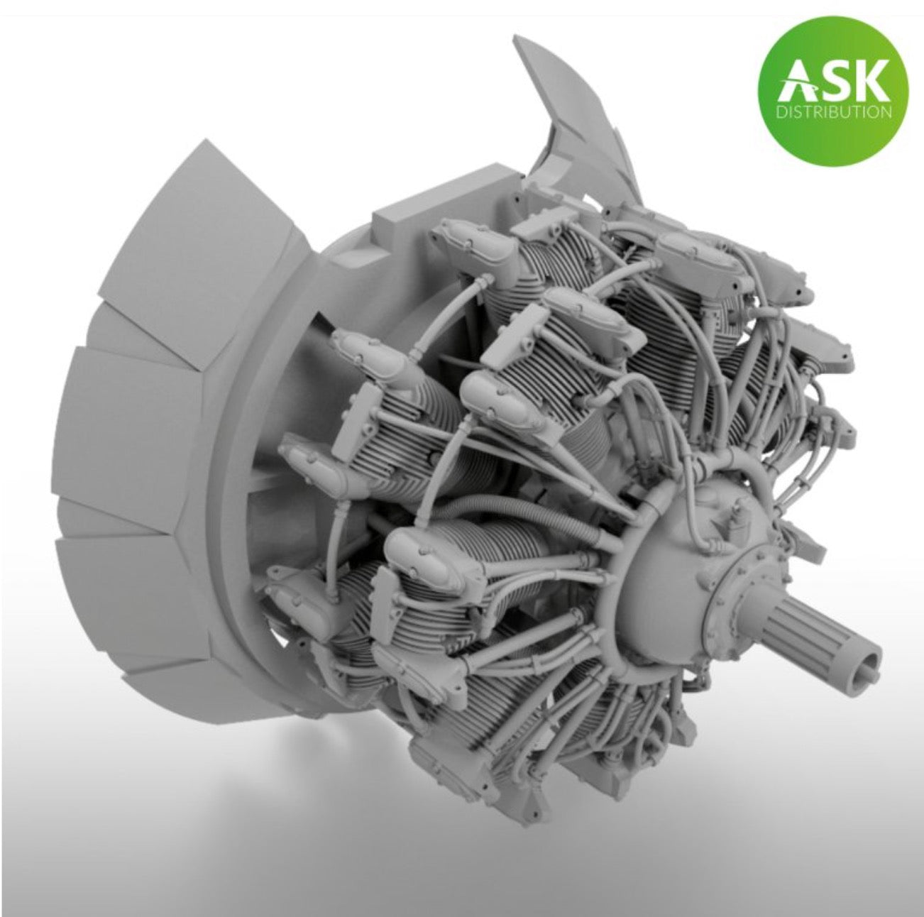Art Scale 200-A72026 1:72 Nakajima Sakae 12 engine including exhausts and the open cowling flaps