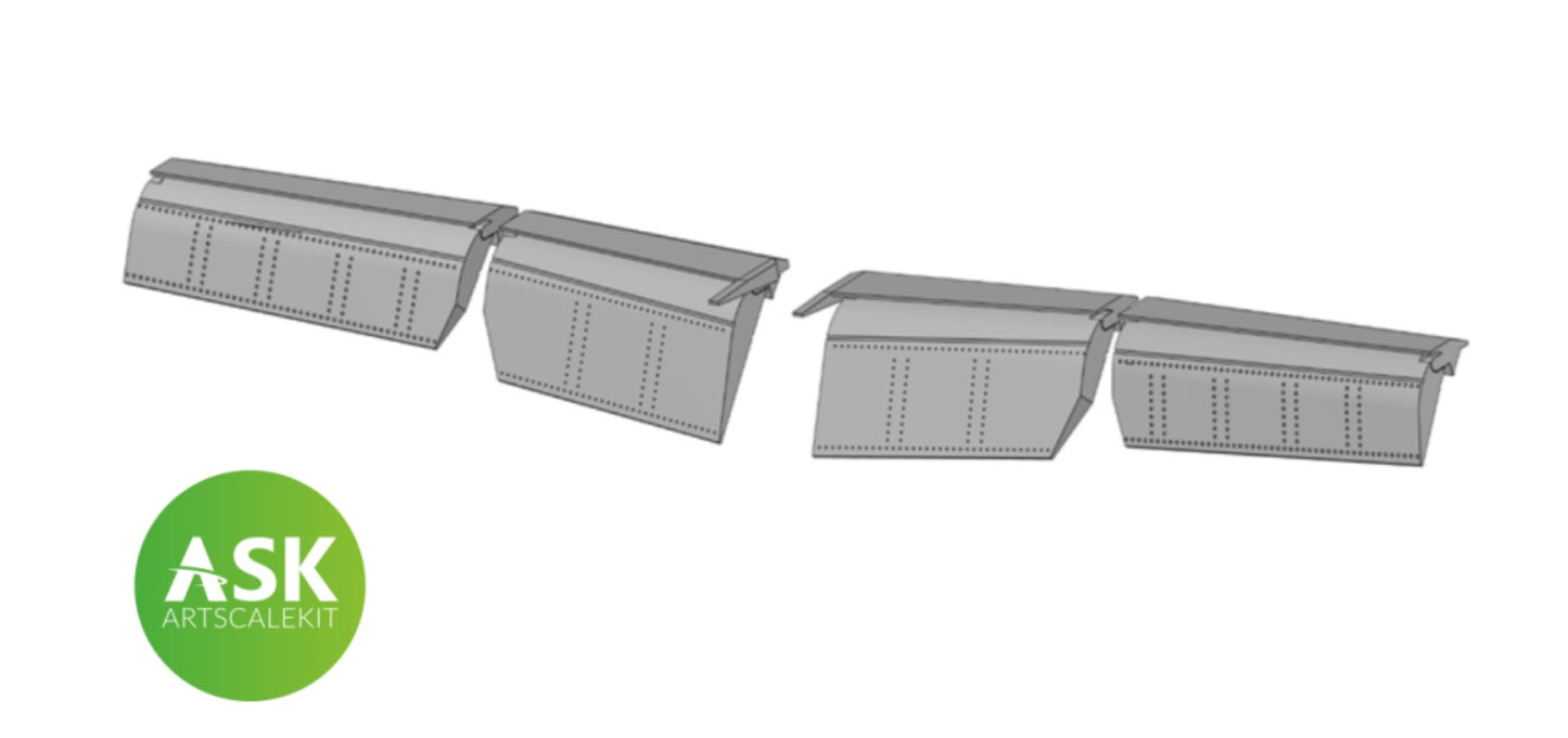Art Scale 200-A72043 1:72 Messerschmitt Me-262-1a flaps detail set - 3D print