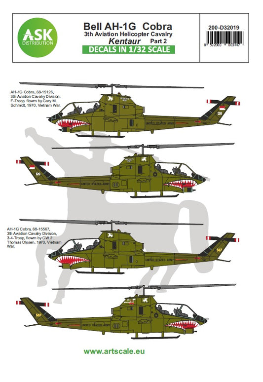 Art Scale 200-D32019 1:32 Bell AH-1G Cobra 3rd Aviation helicopter cavalry Kentaur - part 2