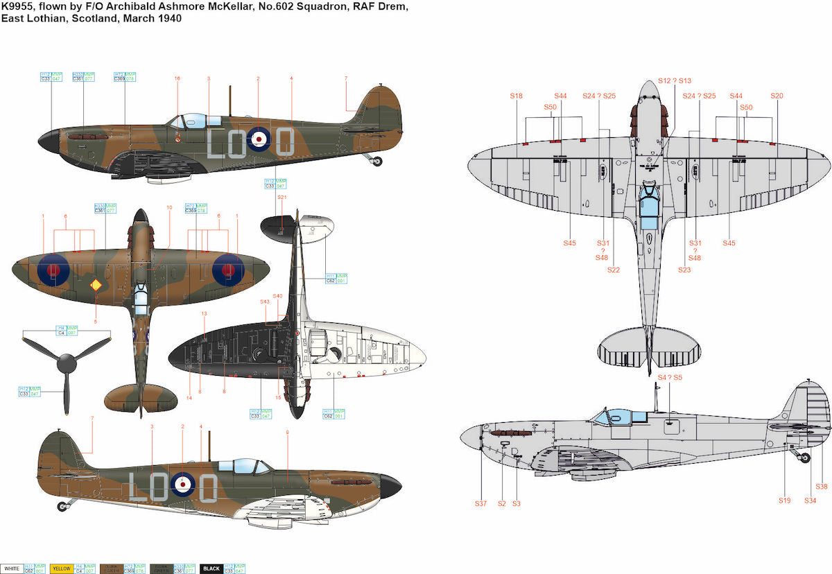 Art Scale 200-D32088 1:32 Supermarine Spitfire Mk.Ia part 1 - 'The Few', 1940