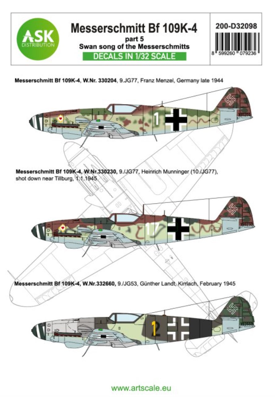 Art Scale 200-D32098 1:32 Messerschmitt Bf 109K-4 part 5