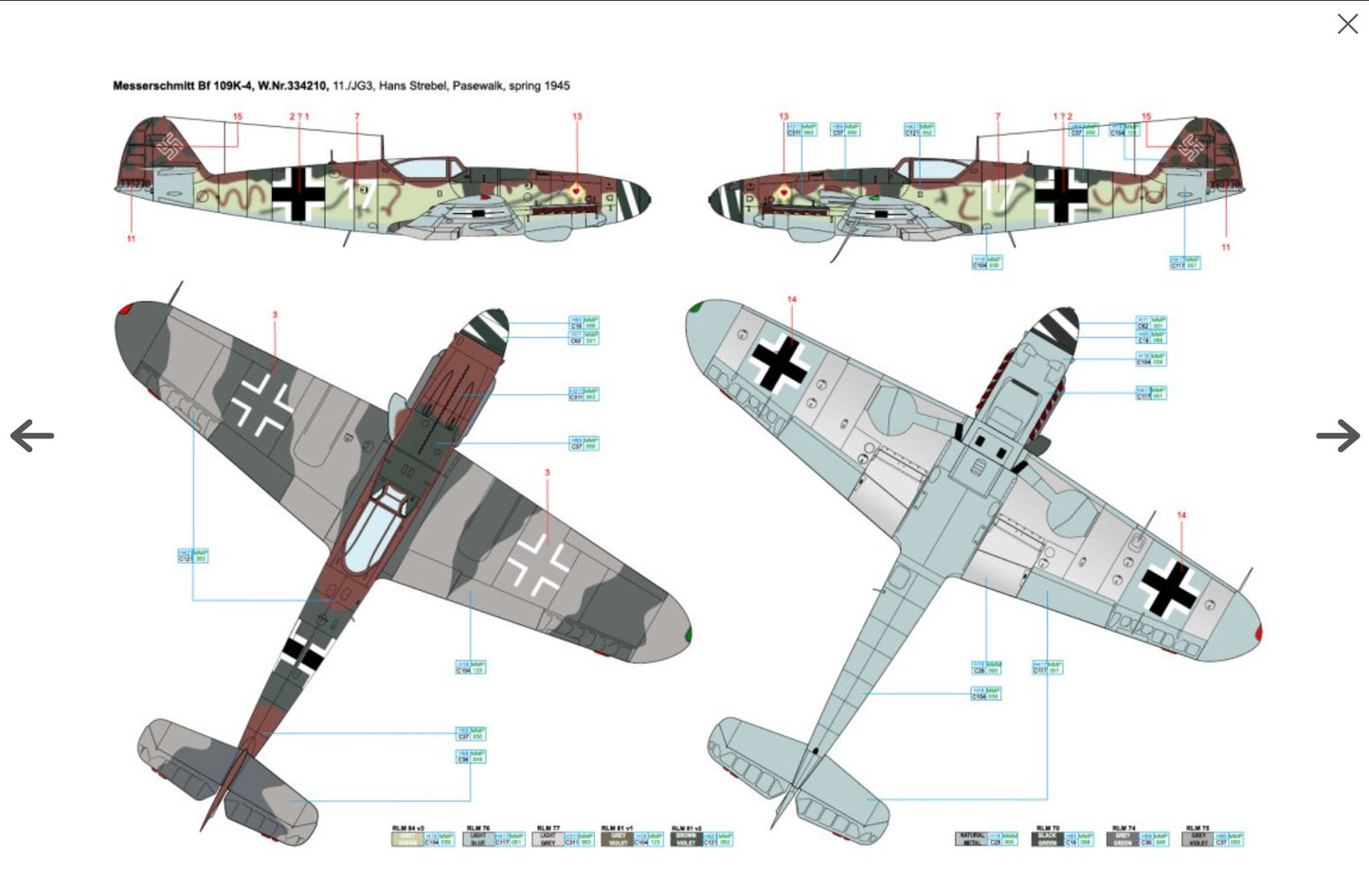Art Scale 200-D32098 1:32 Messerschmitt Bf 109K-4 part 5