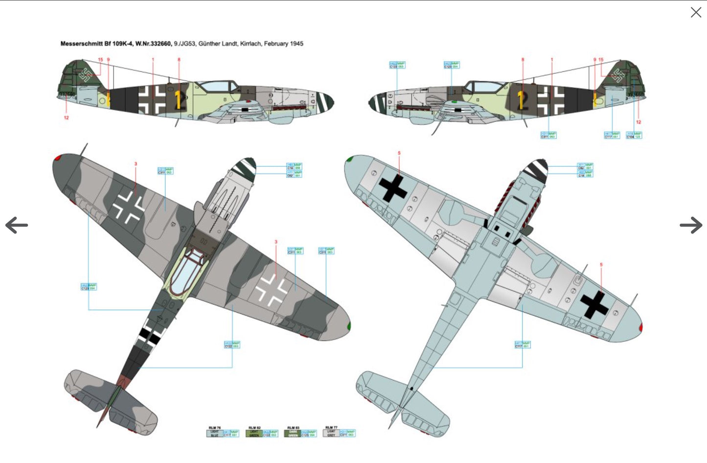 Art Scale 200-D32098 1:32 Messerschmitt Bf 109K-4 part 5
