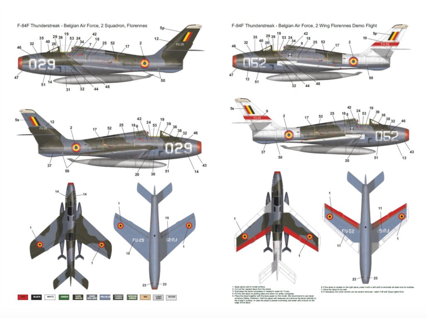 Art Scale 200-D48081 1:48 Republic F-84F Thunderstreak part 1 - Belgian Air Force