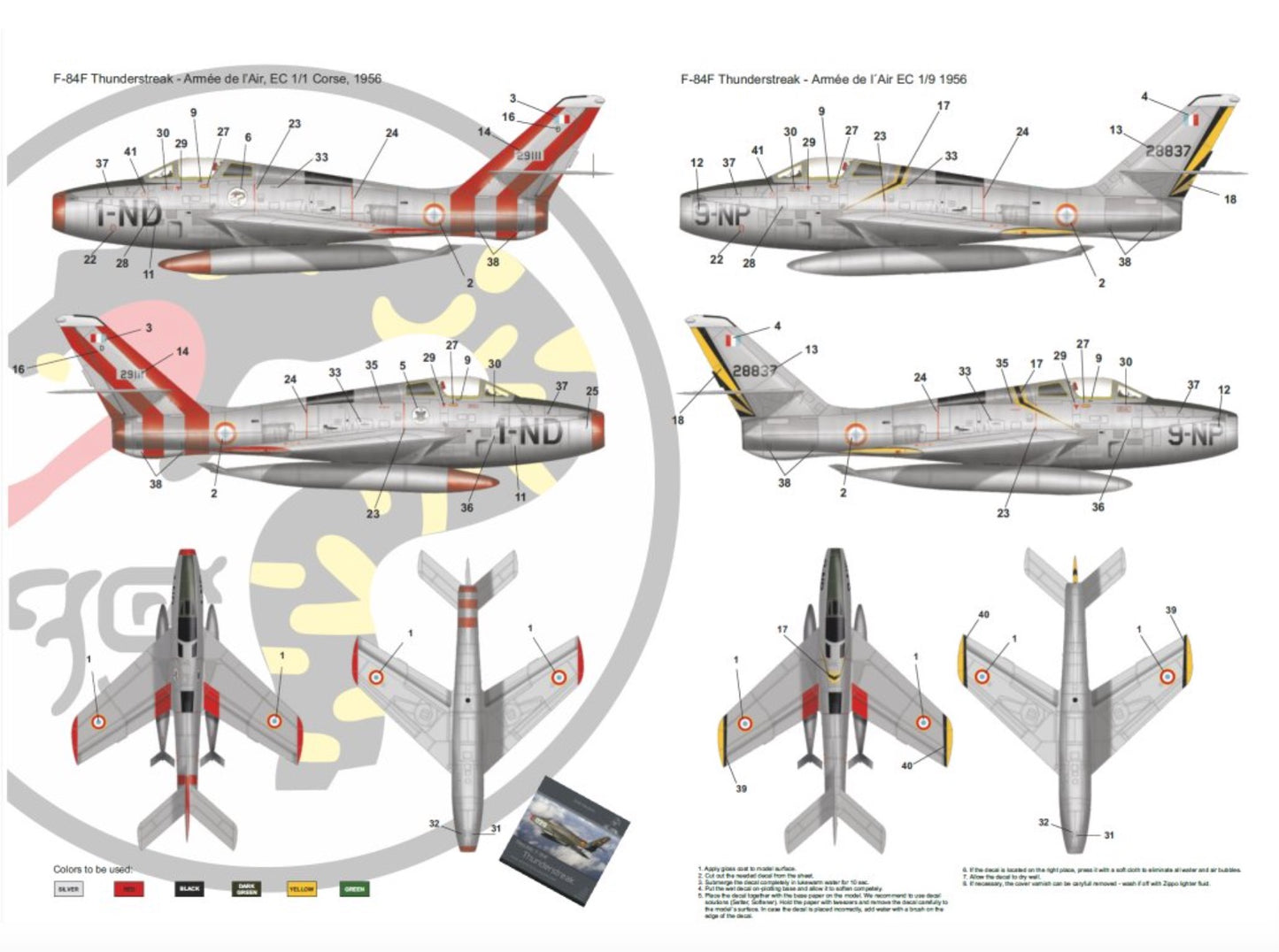 Art Scale 200-D48082 1:48 Republic F-84F Thunderstreak part 2 - Armee de l'Air / Belgian