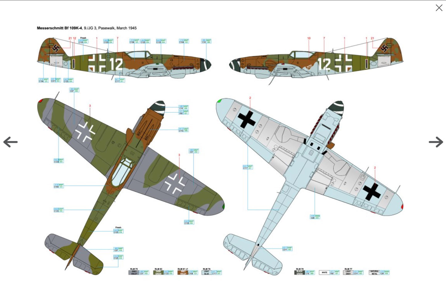 Art Scale 200-D48085 1:48 Messerchmitt Bf 109K-4 part 2 - Swan song of the Bf109