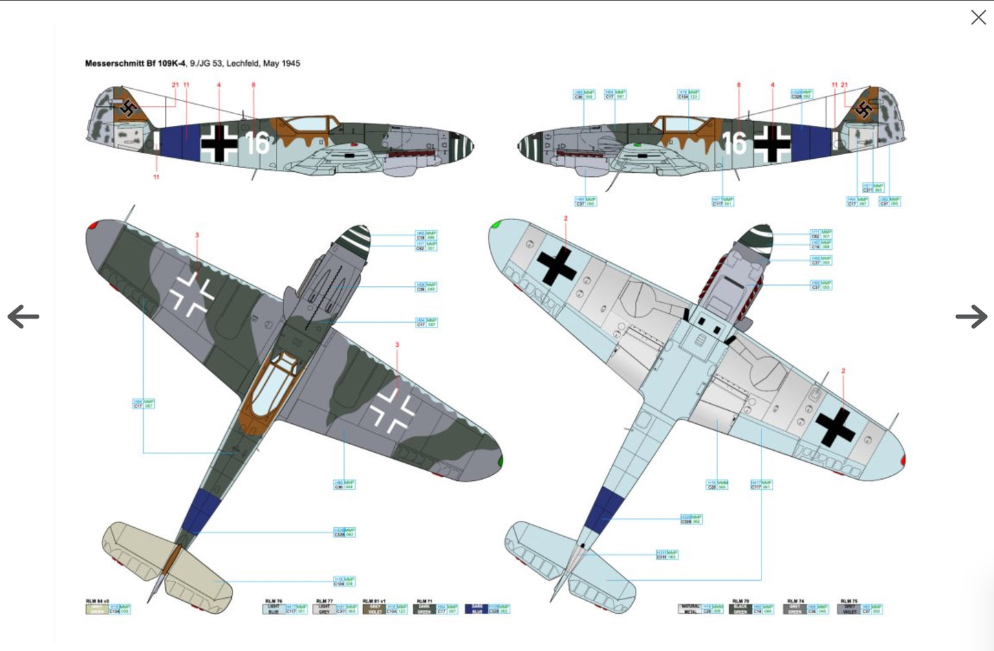 Art Scale 200-D48085 1:48 Messerchmitt Bf 109K-4 part 2 - Swan song of the Bf109