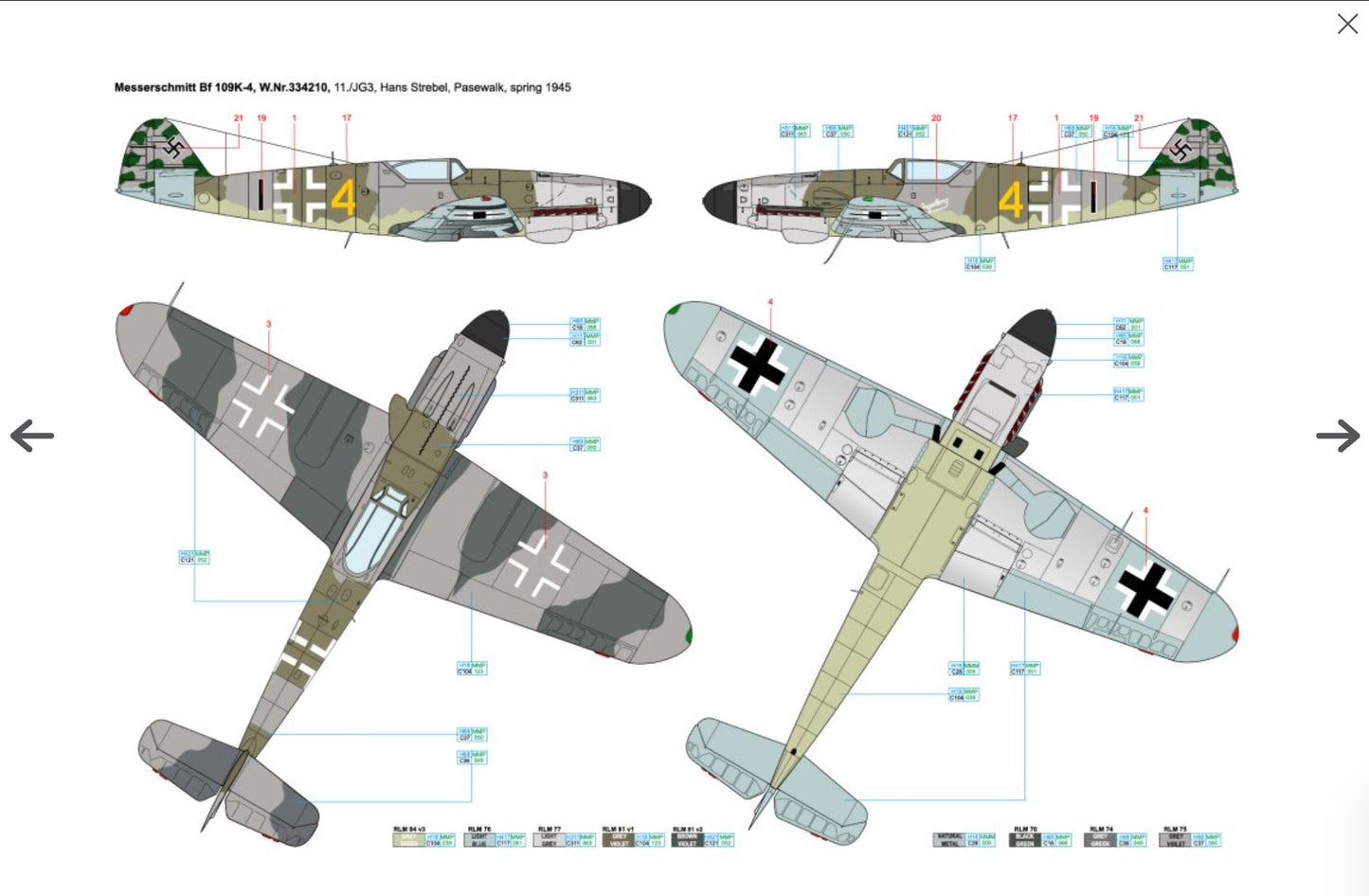 Art Scale 200-D48085 1:48 Messerchmitt Bf 109K-4 part 2 - Swan song of the Bf109